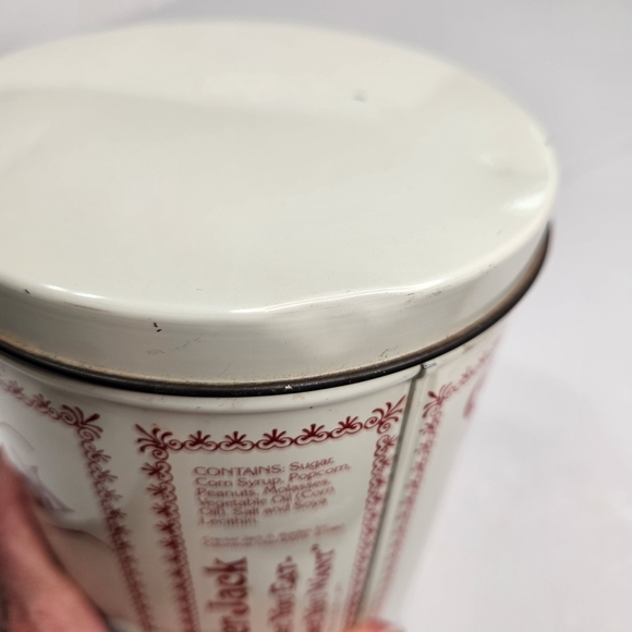 1980 Vintage Tin Kitchen Canister Cracker Jack Popcorn Confection EMPTY - Picture 15 of 16